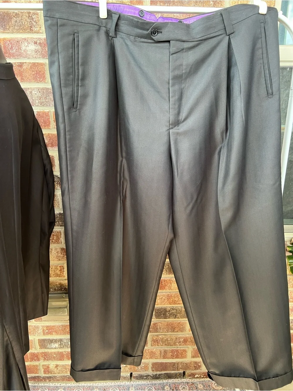 Earvin Magic Johnson Signature 2-Piece Suit black Pinstripe 52R